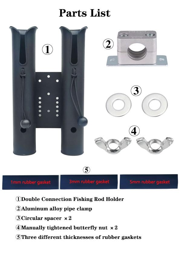 Fishing Rod Holder for Bike, Cart, Camping Carts,Scooter, Motorcycle, ATV & Beach Car