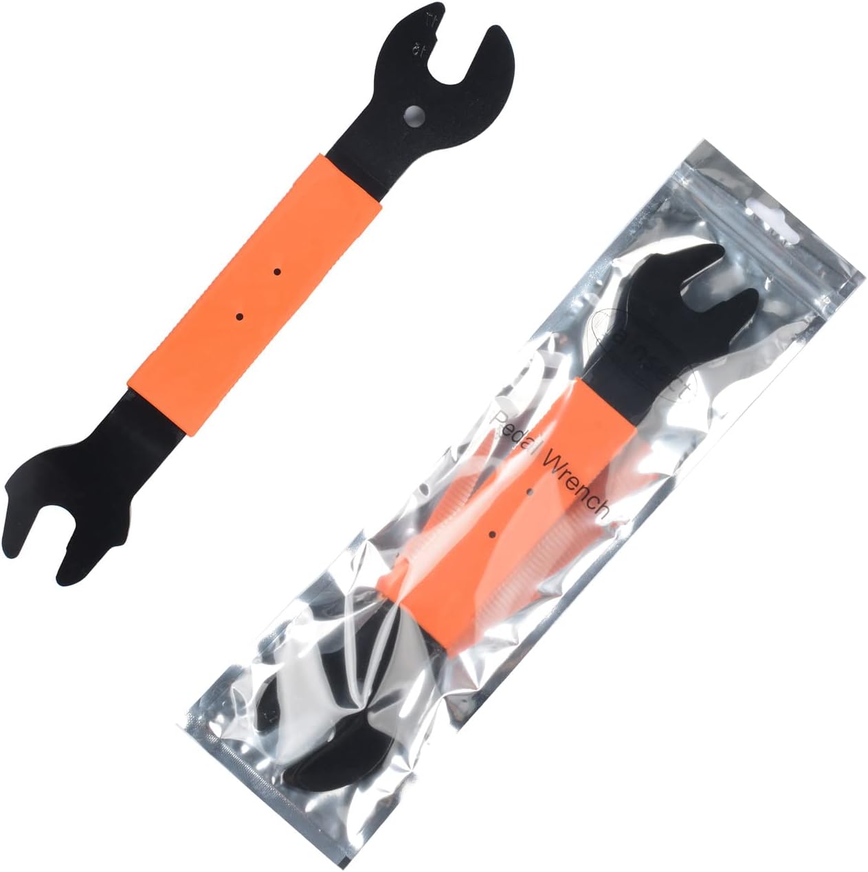 Pedal Wrench Double Sided Bicycle Pedals Removal 15/16/17mm Bikes Spanner Home Mechanic Kit Tool Comfortable Grip Cycling Crank for Biking Maintenance Repair
