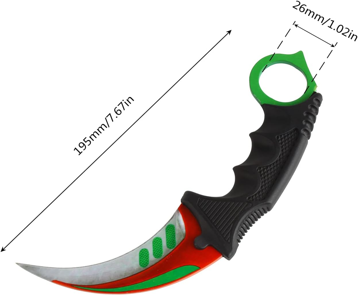 Andux Karambit Camping Hunting Tool with Cord ZD-01 (Purple-White)