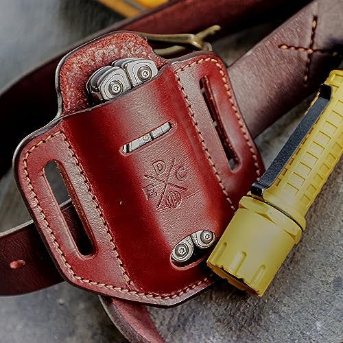 Chestnut Leather Multitool Sheath for 1.6" Wide Tools - Easy Slide