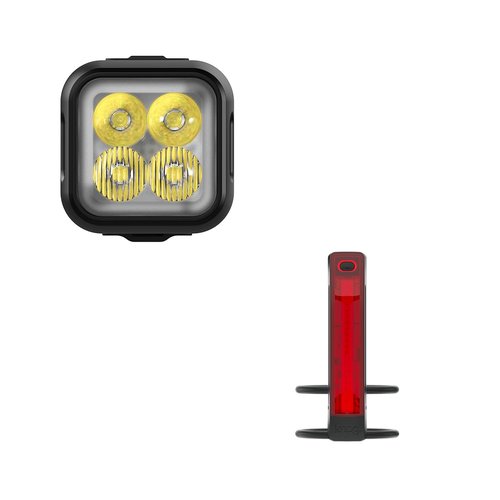Knog Blinder 600 & Plus Rear Bike Headlight and Tail Light Set - Bright 600 Lumen Front Bike Light, 20 Lumen Rear, Long Runtime, USB Rechargeable, Waterproof, Easy Mount