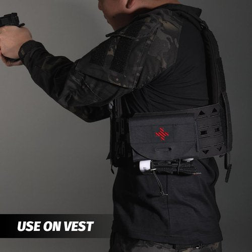 Tactical Medical Pouch MOLLE EMT First Aid Pouch IFAK Utility Pouch Portable Trauma Bag 500D Nylon for Tactical Belt and Vest(Black)