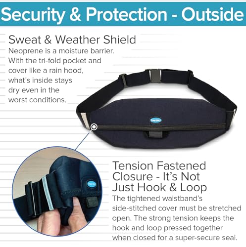 Slim Running Belt for Large Phones Sweatproof No Bounce Adjustable Waistband