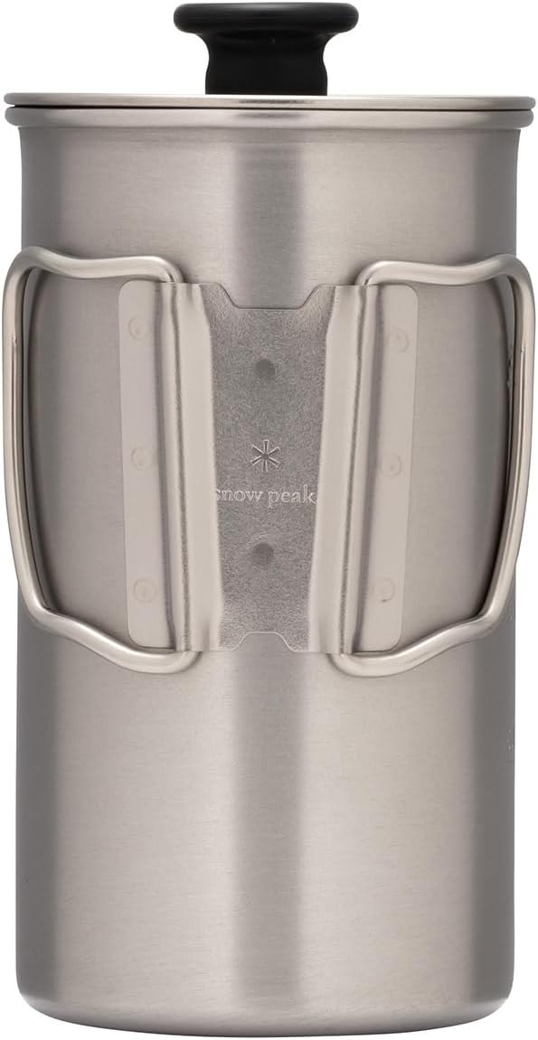Snow Peak Titanium French Press - Ultralight Coffee Maker for Camping, Backpacking & Hiking - Camping Cookware Essential for Coffee Anywhere