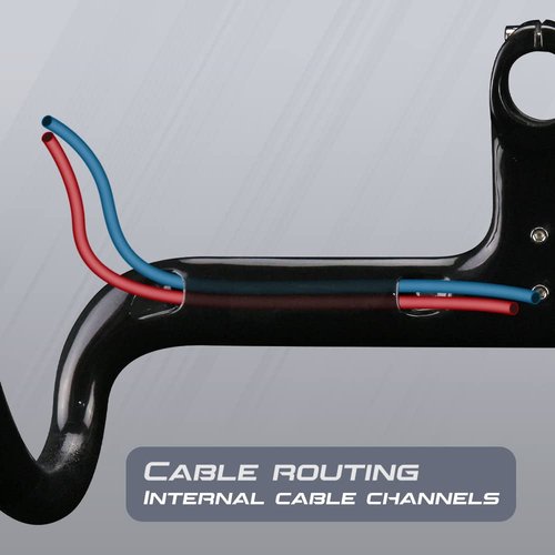 Road Bike Handlebars Carbon Bicycle Handlebars Handlebars Carbon Fiber Road Bars Internal Routing Drop Bars Road Bike Cycling Bars 440 * 120mm Components & Parts