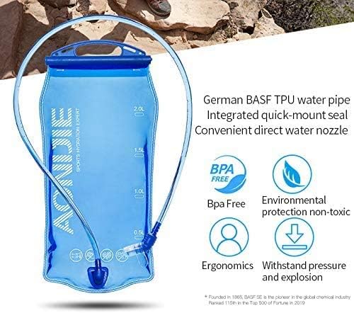 AONIJIE Hydration Bladder Water Reservoir Bag BPA Free for Hiking Biking Climbing Hunting Running