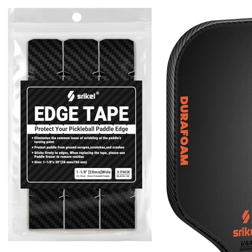 Pickleball Paddles Edge Guard Tape - Black 3K / 16mm Protection