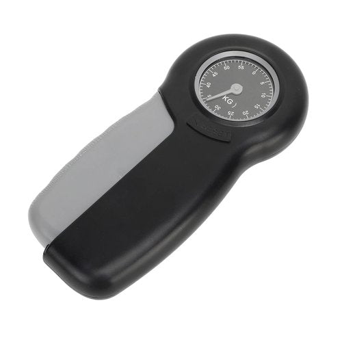 Ergonomic Hand Grip Dynamometer Strength Tester, Pointer Display Forearm Wrist Exercise Device for Athletes, Dark Gray