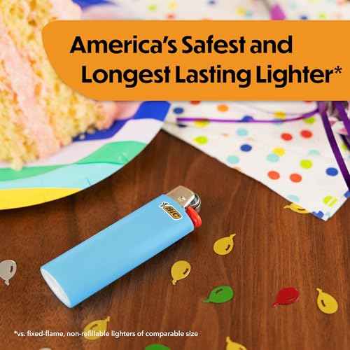 BIC Classic Lighters, Pocket Lighter Style, Fashion Assorted Colors, 50 Count Tray Disposable Lighters
