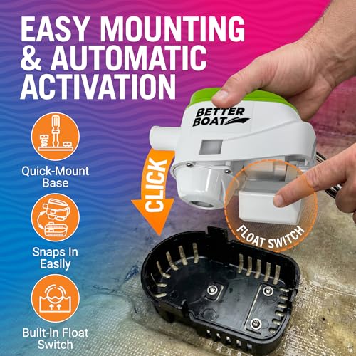Automatic Bilge Pump 750 GPH 12V with Built-In Float Switch - Variation of 750 GPH