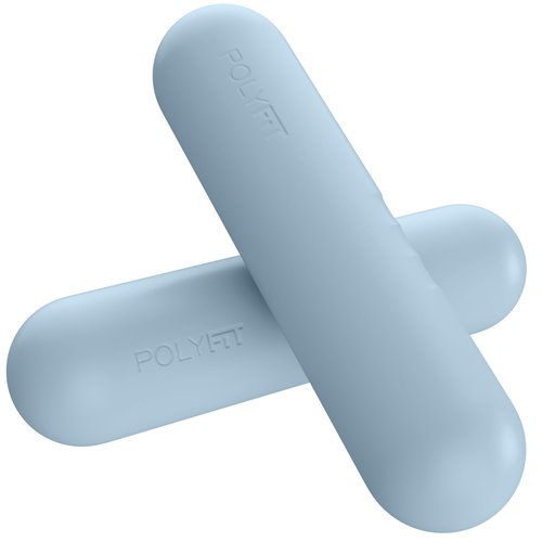 Polyfit Dumbbell Weight Bars for Women - Set of 2 (3.3 LB | 6.5 LB Pair) - Dumbbell Set for Walking, Yoga, Dance, Barre, Pilates, Cardio, Aerobics - Sky Blue