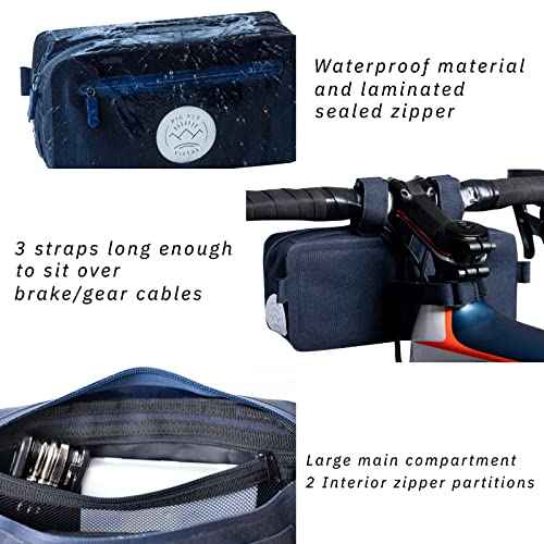 Bike Handlebar Bag | Bicycle Front Bag | Bike Frame Bag | Shoulder Bag | Waterproof Lightweight Storage for Biking, Cycling, and Scooters | Designer Bike Accessories and Mountain Bike Accessories