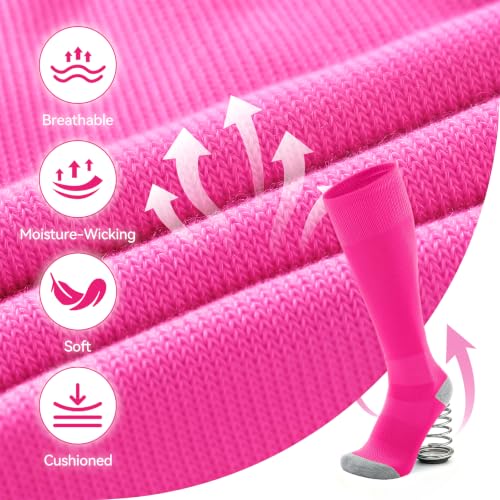 Pink Baseball Socks and Adjustable Softball Belt Set for Youth Boys