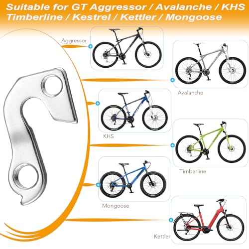 VANSIHO Bicycle Derailleur Hanger 94 for GT, Aggressor, Avalanche, KHS, Timberline, Kestrel, Kettler, Mongoose - Silver