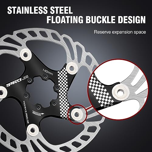 Floating Bike Disc Brake Rotor 140mm Black - Strong Heat Dissipation