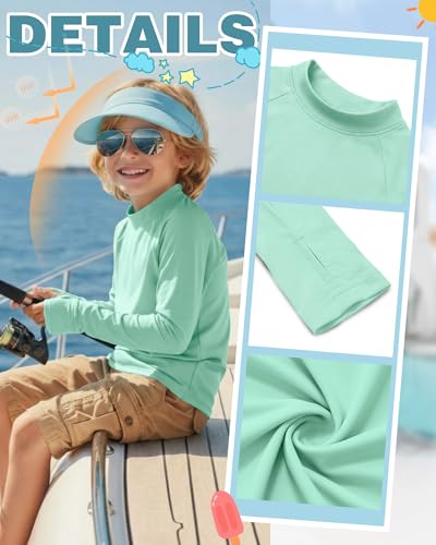 3 Pack Boys Swim Rash Guards SPF Water Shirts - Lightweight & Breathable