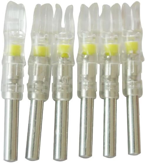 Automatically Lighted Led Nocks for Inner Diameter 6.3 mm Compound Bow Arrows GT Size Pack of 6