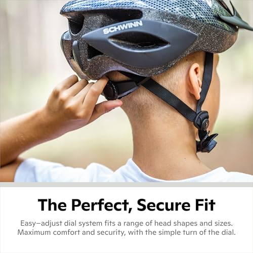 Kids Bicycle Helmet with Visor - Blue/Orange, Adjustable Fit, Lightweight, 50-56cm, for Boys & Girls - Schwinn Thrasher