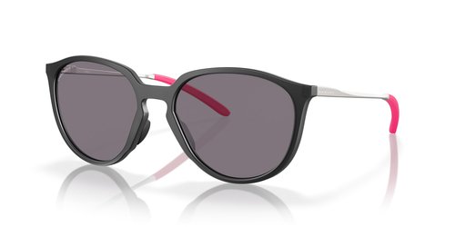Oakley Women's OO9288 Sielo Round Sunglasses, Matte Black Ink/Prizm Grey Polarized, 57 mm