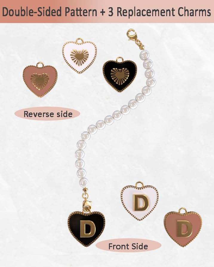 Rzjoke Stanley Charms for Handle - Cup Charm Personalized Water Bottle Letter, Initial Charm for Simple Modern Tumbler (Letter D)