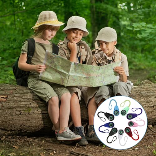 45 Pcs Mini Compass Bulk for Kids, 3.15¡¿1.02 Inch, Small Portable Compasses for Classroom, Hiking, Survival Kits