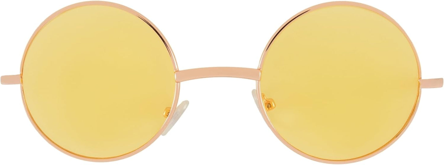 OWL Round Sunglasses Metal Frame Hippie Sunglasses UV400 Polycarbonate Circle Lens John Lennon Sunglasses for Men Women