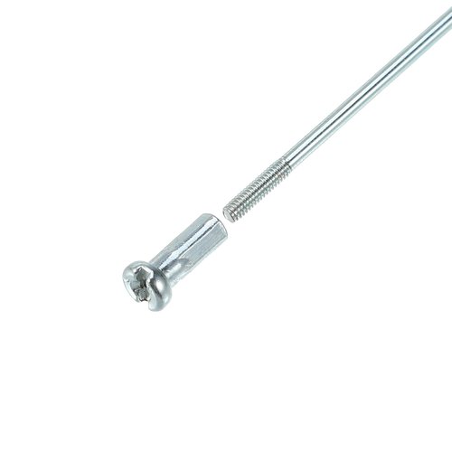 X AUTOHAUX 36 Pcs 14G J Bend 260mm x 2mm Bike Bicycle Spokes with Nipples Steel Silver Tone