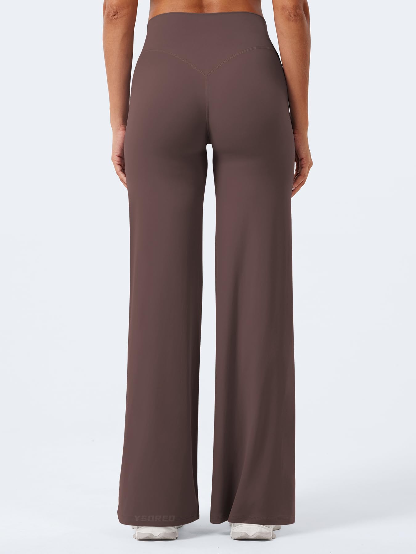 YEOREO Workout Leggings Womens No Front Seam Straight Leggings 31.5" High Waist Buttery Eddiy Gym Yoga Pants Plum Brown XXS