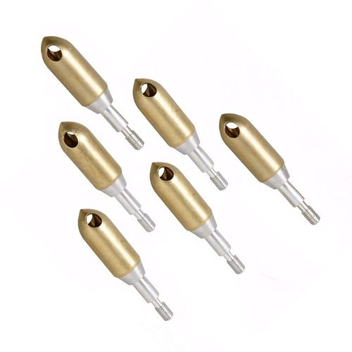 MAXMIKO Archery Broadheads, Arrowhead Hunting Tips Points-Pack of 6 Copper Whistling Arrow Heads, Replaceable Archery Targeting Arrow Tips Broadheads for Compound Bow and Crossbow Arrows Gold Color