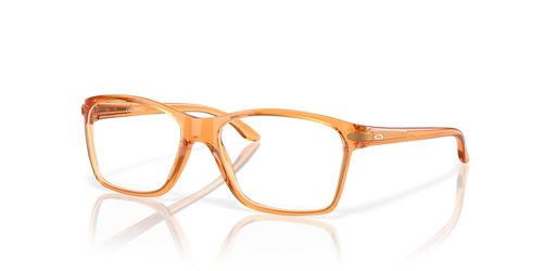 Oakley OY8010 Cartwheel Rectangular Sunglasses, Polished Transparent Ginger/Demo Lens, 49 mm