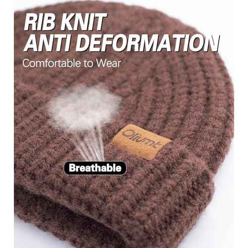 Fisherman Short Beanie Hats for Men, Knit Skull Cap Cuff Trawler Hat Mens Stylish Watch Cap Winter Warm Hat for Daily Wear