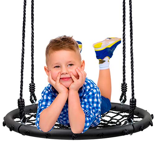 Sorbus 24 Inch Heavy-Duty Outdoor Net Swing Seat for Kids