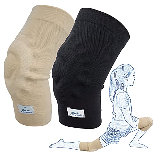 Gel Knee Pads for Dancing & Skating - Support & Cushioning, Medium Black