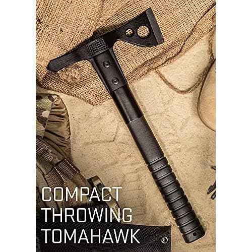 SOG FastHawk- Lighter, Faster, Agile Throwing Hatchet, Versatile Survival Tactical Axe for Competition Throwing and Camping, Hunting and Packing-Black (F06TN-CP)