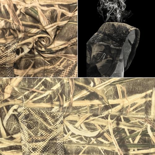 Medium-Large Camo Face Mask with Mesh Breathable Holes for Men and Women - Windproof UV Protection