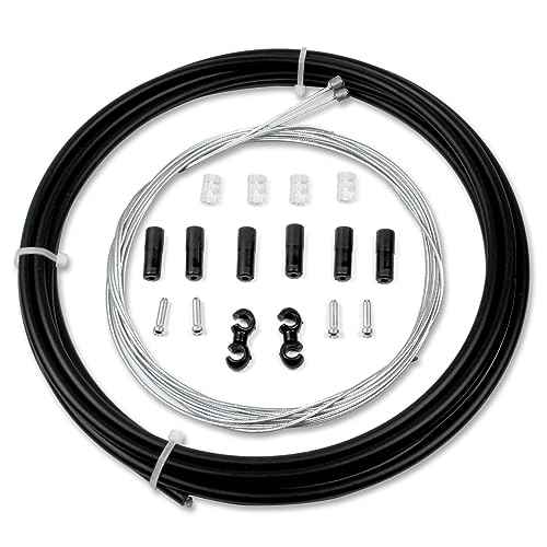 Universal Bicycle Brake Cables Housing Kit, MTB Gear Shifter Derailleur Cable End Caps for Mountain Road Bike Repair