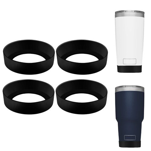 ZEYIYER 4 PCS Silicone Boot Sleeve for Tumbler 30 oz 20 oz, Water Bottle Bottom Protector, Non-slip Mug Cup Coaster for 7-7.5cm Bottom of the Insulated Cup