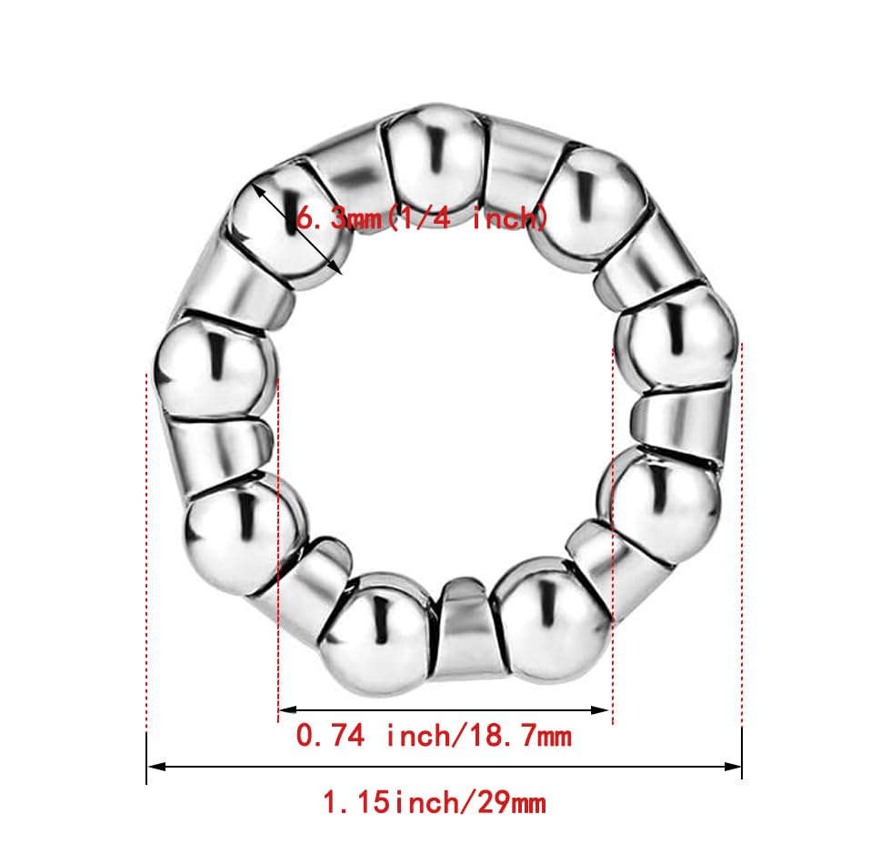 Generic 4pcs Bike Ball Crank Bearing 6mm(1/4 Inch) X 9 Balls Ball Bearings for Bike Crank Bottom Bracket Bicycle Ball Bearings Retainer Bike Parts Repair Accessories, Silver, ZXCZZZC004