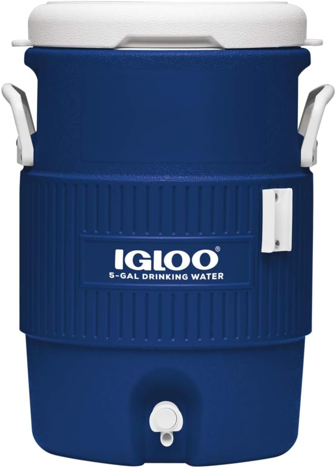 Igloo Seat Top Beverage Cooler with Cup Dispenser (5-Gallon, Ocean Blue)