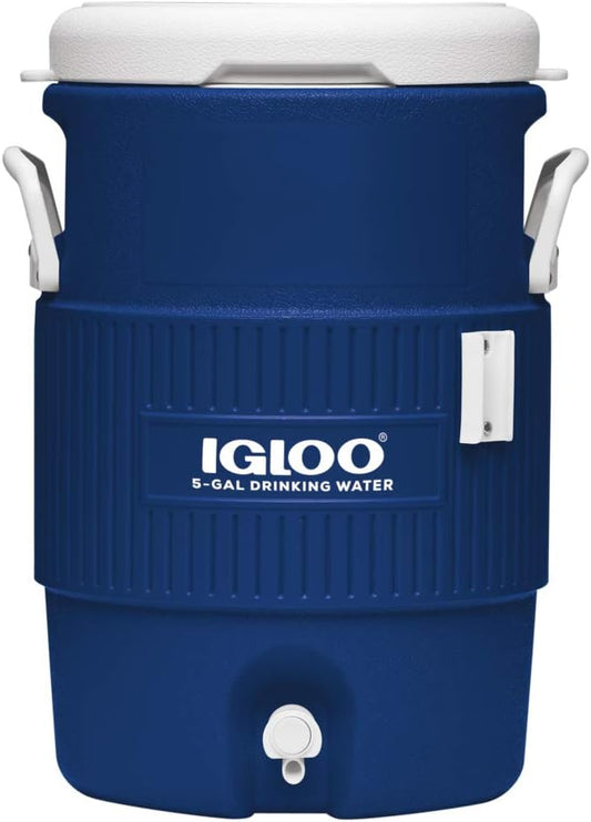 Igloo Seat Top Beverage Cooler with Cup Dispenser (5-Gallon, Ocean Blue)