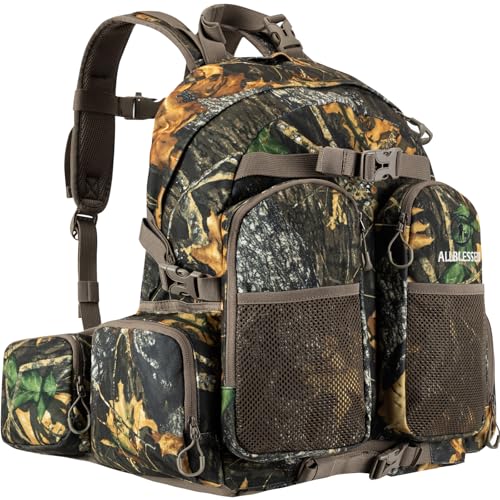 Blessedleaf Camo Hunting Backpack for Men with Rifle & Bow Carrying
