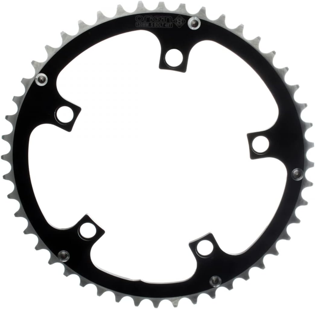 Origin8 Alloy Ramped Chainrings, Black/Silver