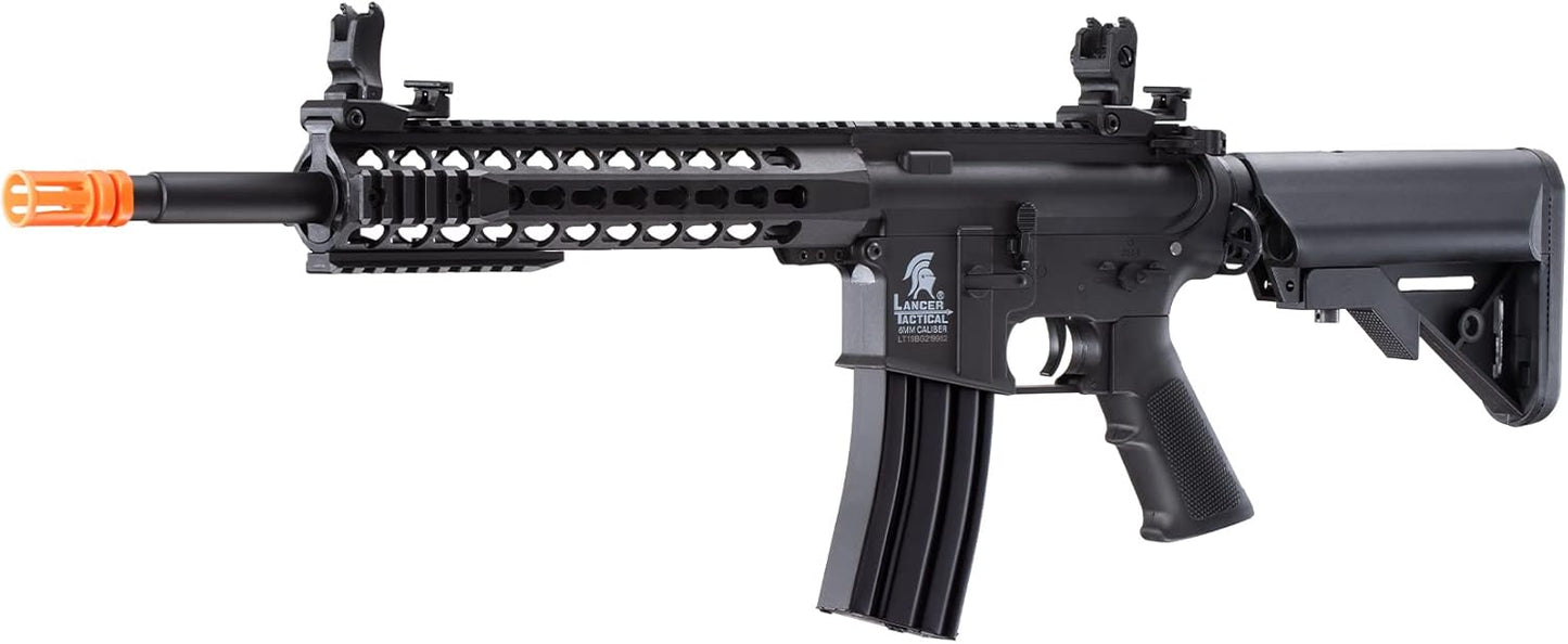 Lancer Tactical Gen 2 LT-19 Airsoft M4 Carbine 10" Electric Full/Semi-Auto Airsoft AEG Rifle, Included 6mm 0.20g BBS, Charger, and Battery
