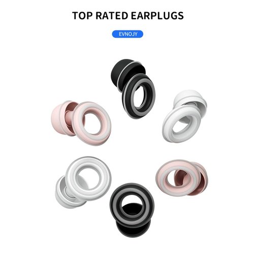 Ear Plugs Earplugs Noise Sleeping Sleep Protection Stylish Certified Hearing Protection for Concerts, Live Events, Musicians, Sports – 17dB Noise Reduction Earplugs (High-Fidelity) (Black, 3 Sizes)