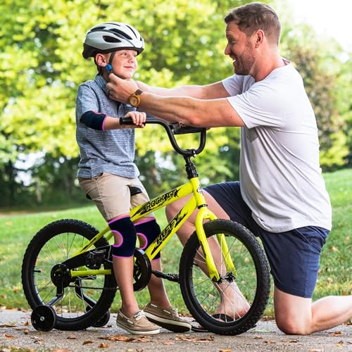 Kids Black-Pink Knee and Elbow Pads Set for Sports Safety - S