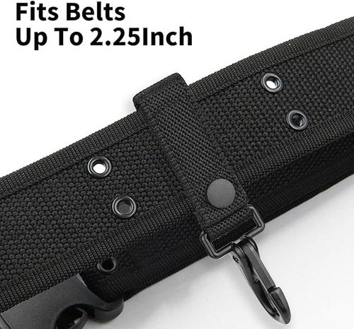 MAYMII·HOME 2 Pack Heavy Duty Tactical Belt Keeper Key Holder for 2" and 2¼" Wide Belt, Strong Metal Police Key Clip Keychain, Military Molle Hook,Police Military Equipment Accessories