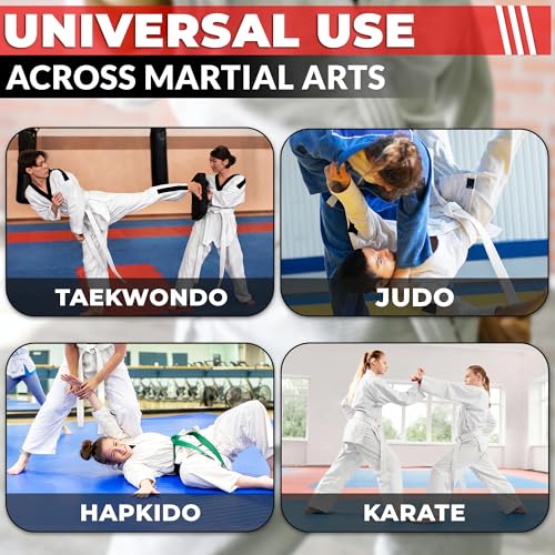 White Karate Belt for Women 86.6 Inch Long Martial Arts Belt Polyester Cotton Blend