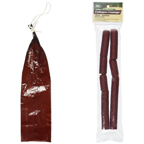 LEM Products Mahogany Fibrous Casings, 2 ½ Inches x 20 Inches, Non-Edible Sausage Casings, Stuffs Approximately 3 Pounds Per Casing, Great for Summer Sausage, Pepperoni, and Salami, 25 Count Pack