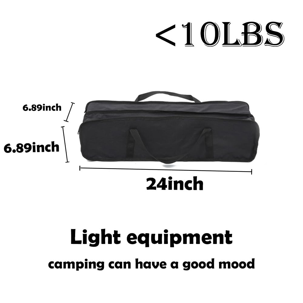 Height Adjustable Folding Camping Table Outdoor Lightweight Aluminum Tables of 4 Positions Ultralight Aluminum Frame Compact with Carry Bag for Camp, Beach, Picnic