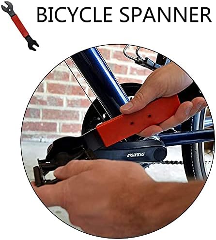 Pedal Wrench Double Sided Bicycle Pedals Removal 15/16/17mm Bikes Spanner Home Mechanic Kit Tool Comfortable Grip Cycling Crank for Biking Maintenance Repair